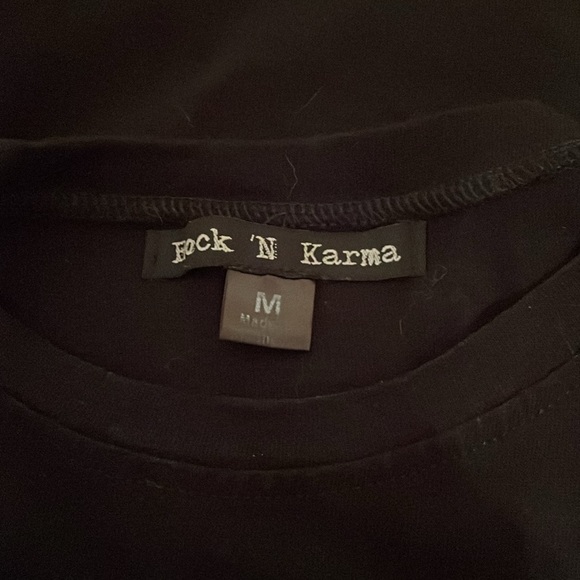 Rock ‘N Karma black tunic top with white sequins - Picture 6 of 9